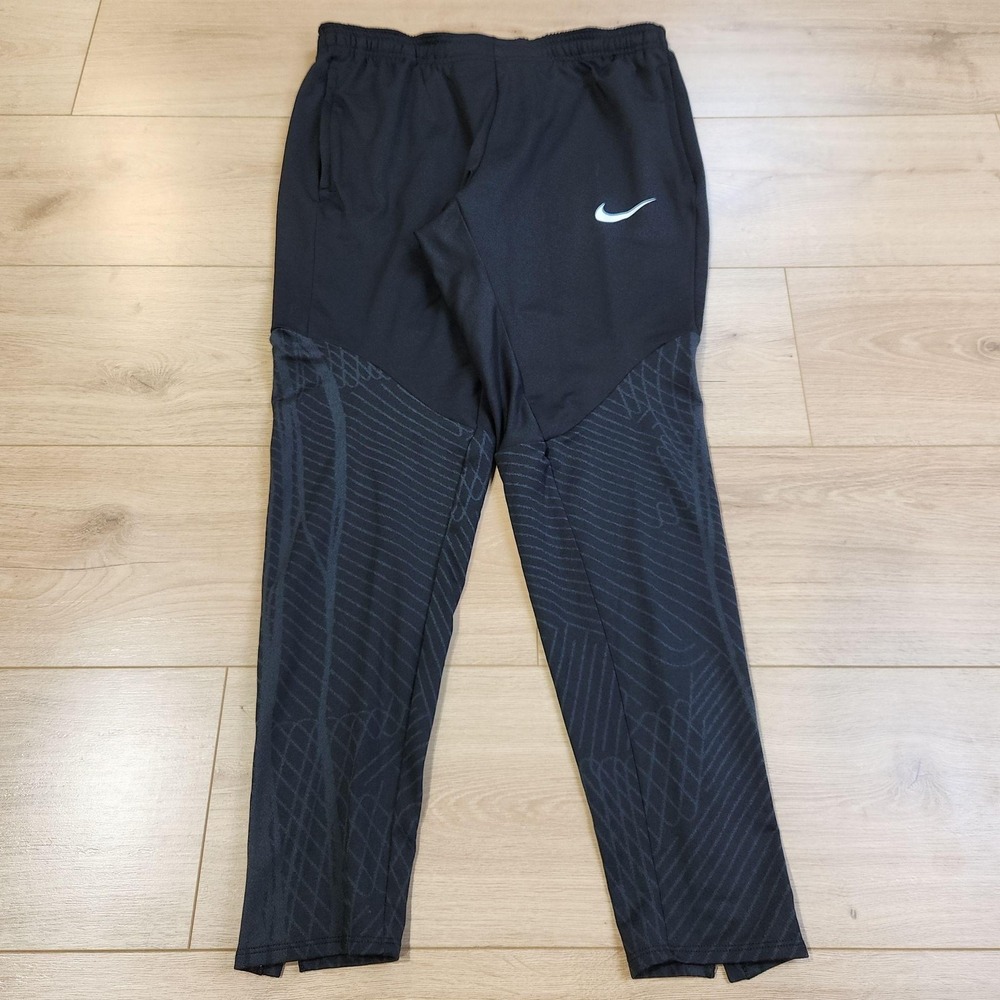 Nike Dri-FIT Strike Pants Womens Medium Black Track Soccer Geometric